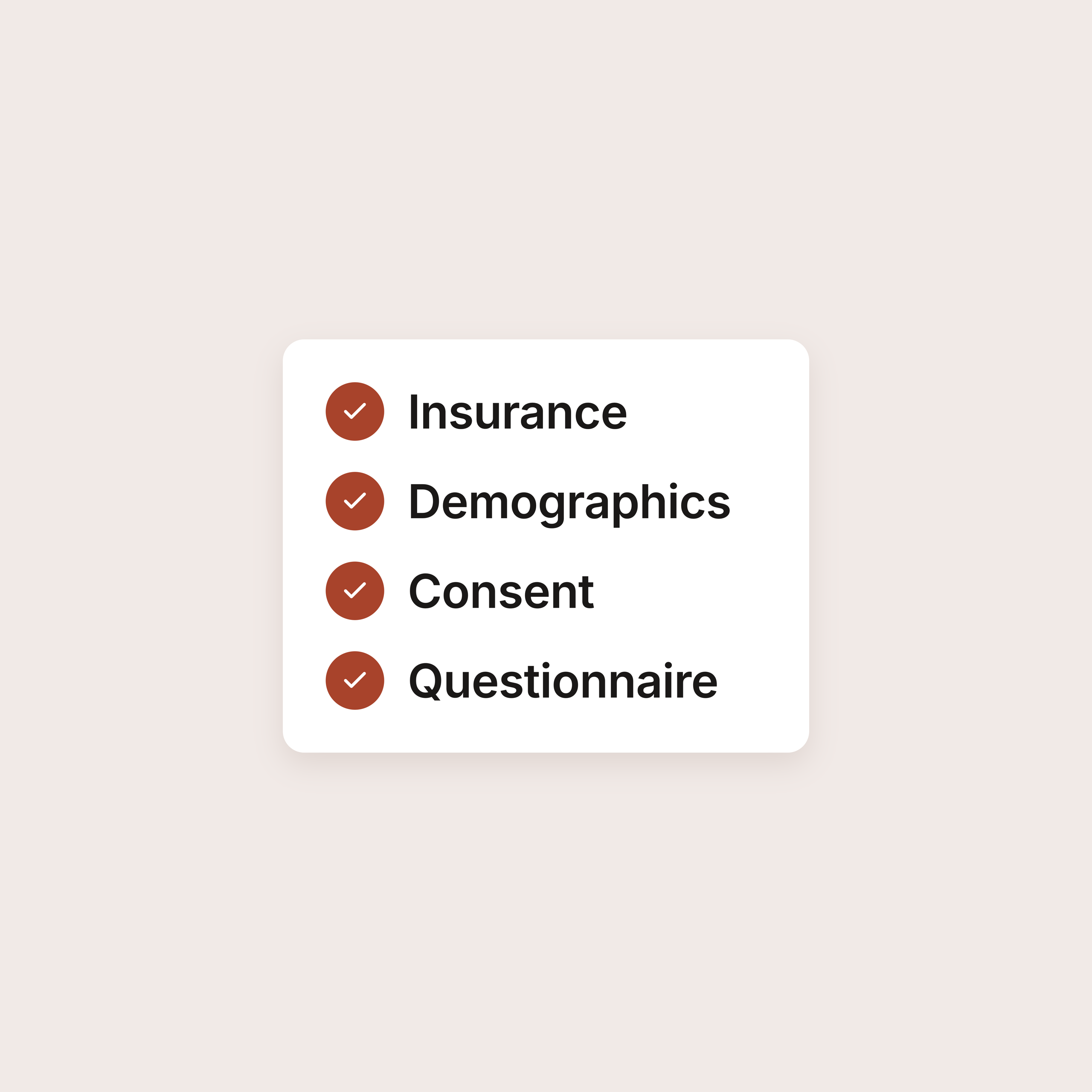 Consent forms and questionnaires collected conversationally