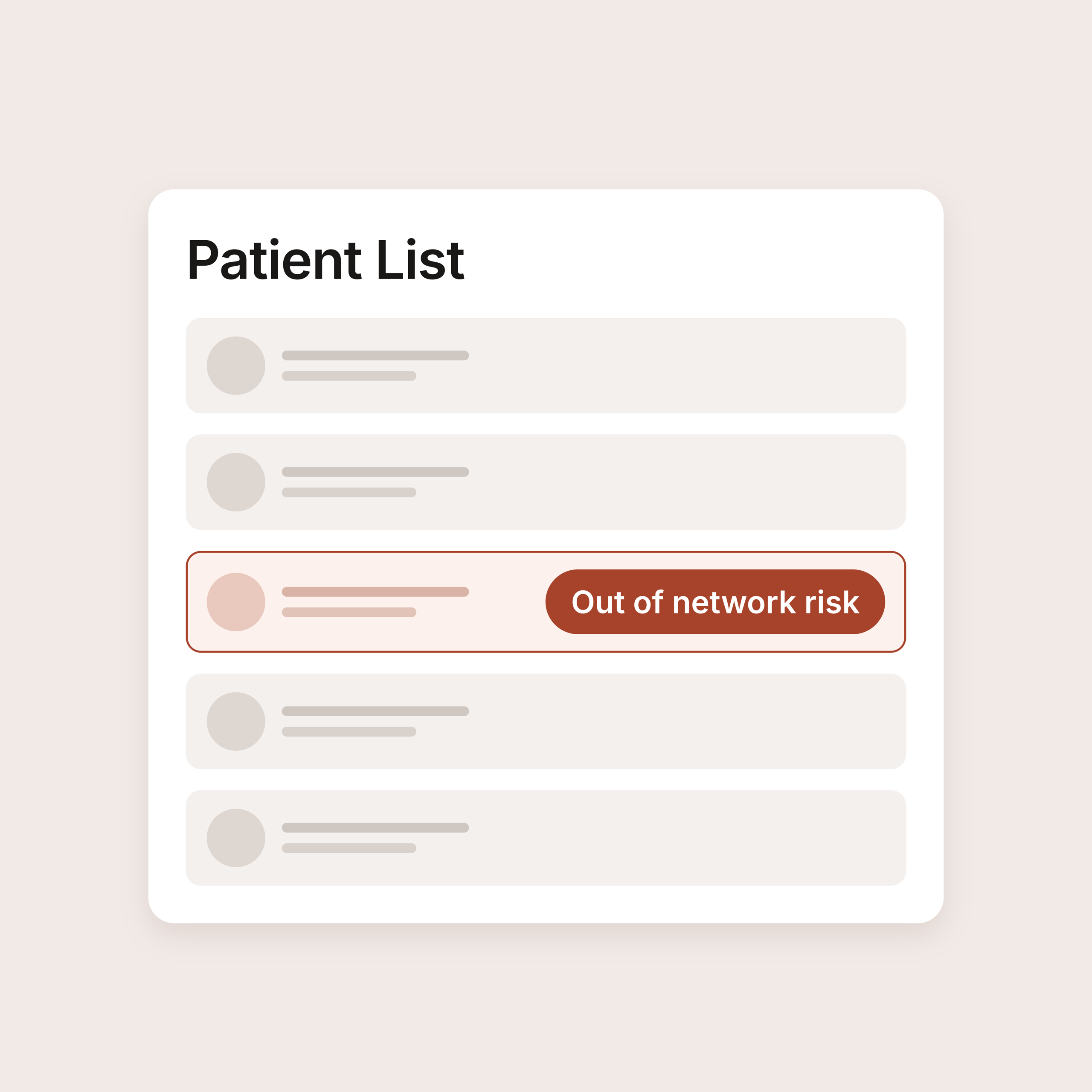 Referral flagged as at risk of going out of network