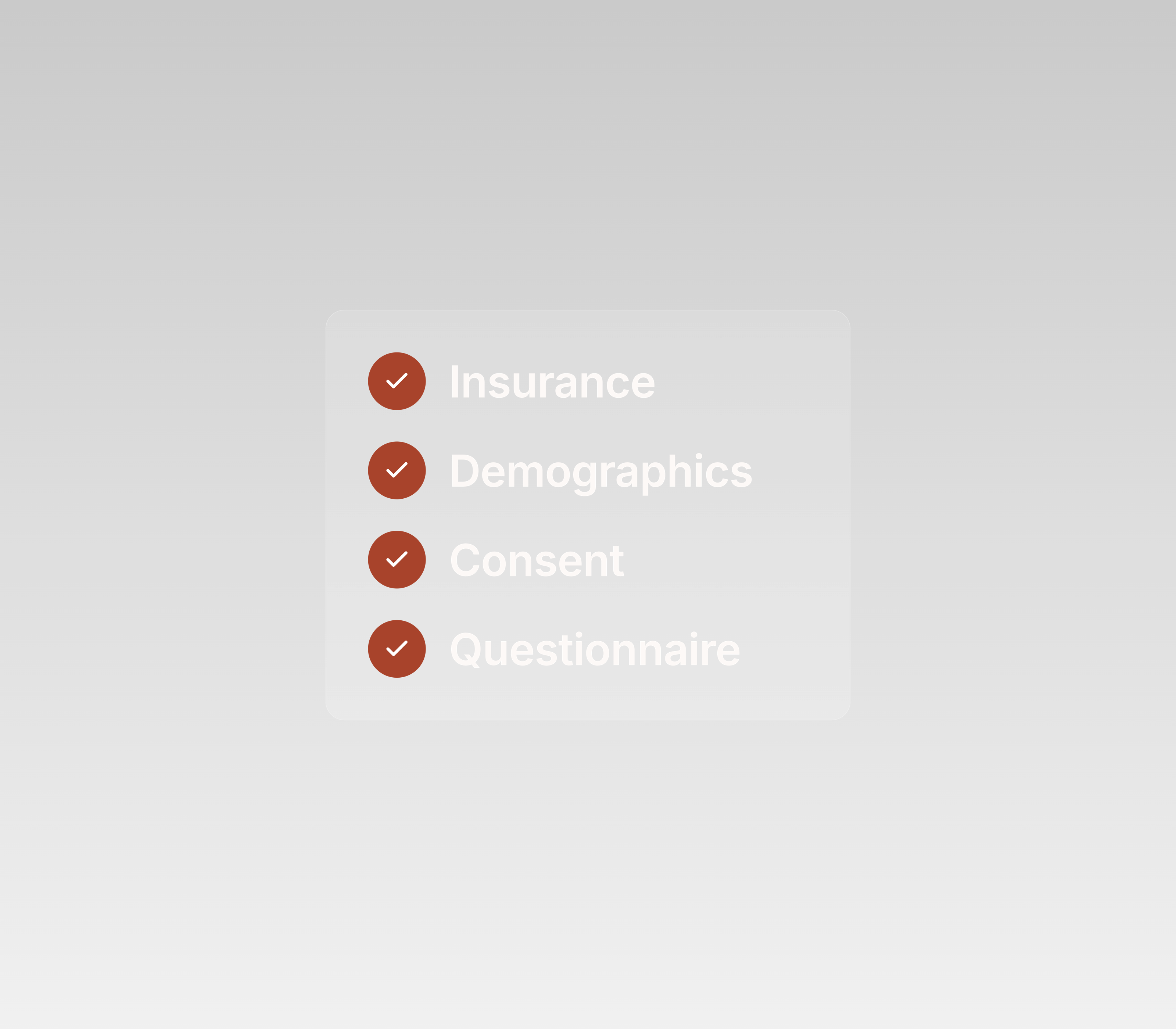 Insurance, demographics, and consent forms being collected
